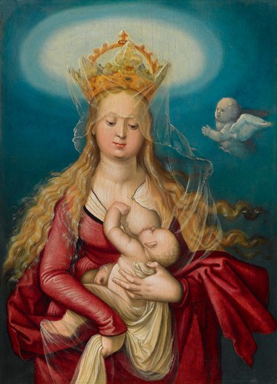 Die Jungfrau als Himmelskönigin, das Christuskind stillend von Hans Baldung Grien