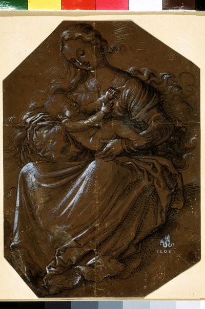 Jungfrau mit Kind, Zeichnung von Hans Baldung (1484-1545) 16. Jahrhundert, Puschkin-Museum, Moskau von Hans Baldung Grien