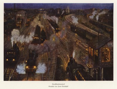 Bahnhof einer Großstadt von Hans Baluschek