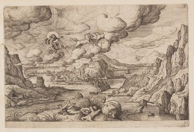 Tafel 26, aus Landschaften mit Szenen aus dem Alten und Neuen Testament und Ovids Metamorphosen von Hans Bol