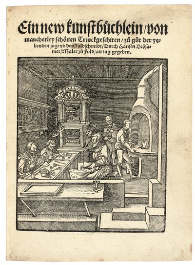 Eine Goldschmiedewerkstatt, ca. 1538 von Hans Brosamer
