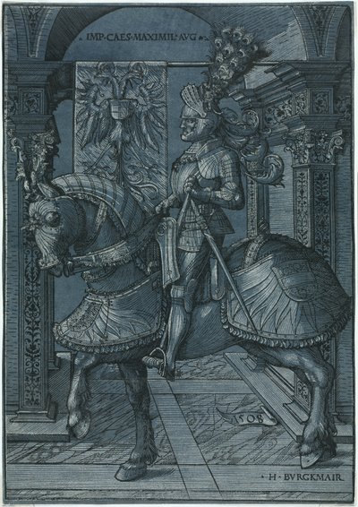 Reiterporträt des Kaisers Maximilian, 1508 von Hans Burgkmair