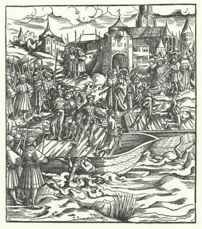 Hinrichtung der Anführer eines Aufstands gegen die Herrschaft von Erzherzog Maximilian von Österreich in Gent, 1484 von Hans Burgkmair