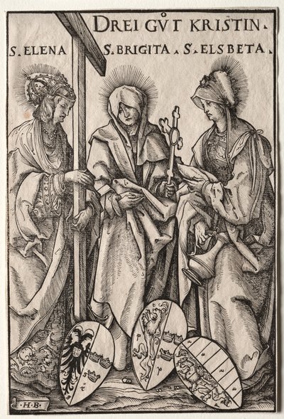 Die drei christlichen Heldinnen: Heilige Helena, Brigitta und Elisabeth von Hans Burgkmair