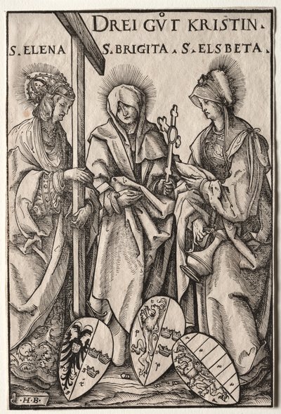 Die drei christlichen Heldinnen: Heilige Helena, Brigitta und Elisabeth von Hans Burgkmair