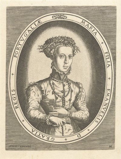Porträt von Prinzessin Maria von Portugal von Hans Collaert (I)