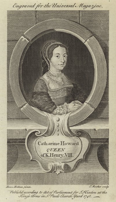 Katharina Howard, Königin von König Heinrich VIII von Hans Holbein der Jüngere