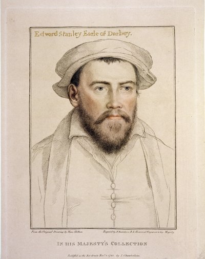 Edward Stanley, Earl of Derby (1508-1572), graviert von Francesco Bartolozzi (1727-1815), 1793 von Hans Holbein der Jüngere