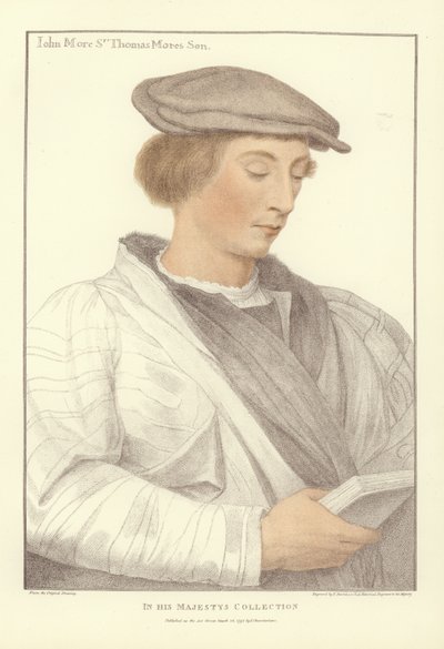 John More, Sohn von Sir Thomas More (Aquatinta) von Hans Holbein der Jüngere