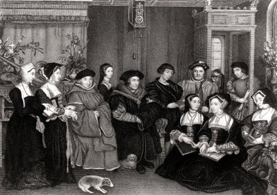 Die Familie von Thomas More (1478-1535), Kanzler von England von Hans Holbein der Jüngere