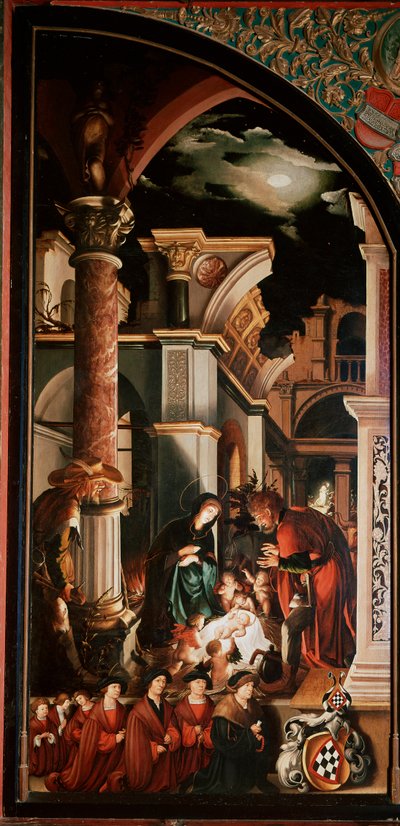Altarbild Oberried: Die Anbetung der Hirten von Hans Holbein der Jüngere
