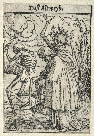 Totentanz: Die alte Frau von Hans Holbein the Younger