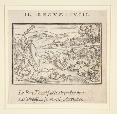 David unterwirft seine Feinde (recto); David und Uria (verso) von Hans Holbein der Jüngere