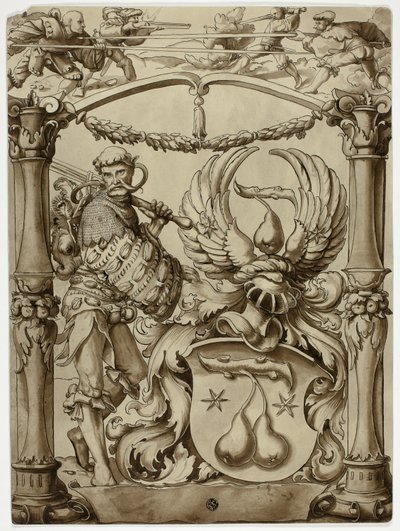 Entwurf für Schweizer Wappen von Hans Holbein the Younger