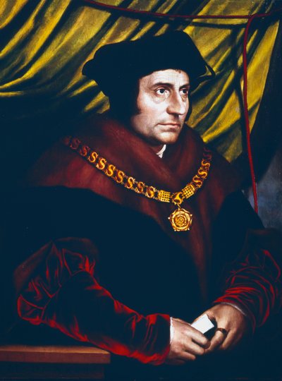 Thomas More, englischer Staatsmann, Gelehrter und Heiliger, ca. 1527 von Hans Holbein der Jüngere