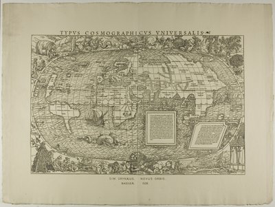 Typus Cosmographicus Universalis, Sim. Grynaeus, Novus Orbis, Basel 1532 von Hans Holbein the Younger