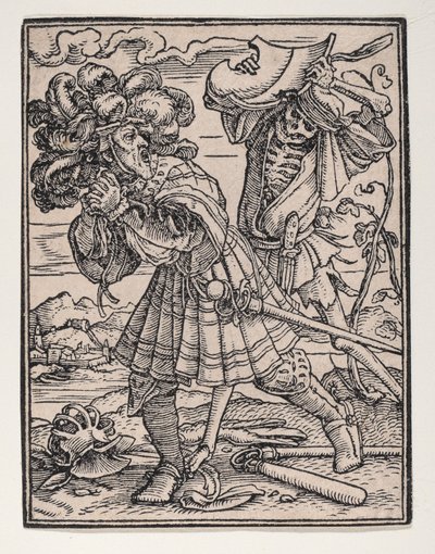 Der Graf, aus Der Totentanz, ca. 1526, veröffentlicht 1538 von Hans Lützelburger