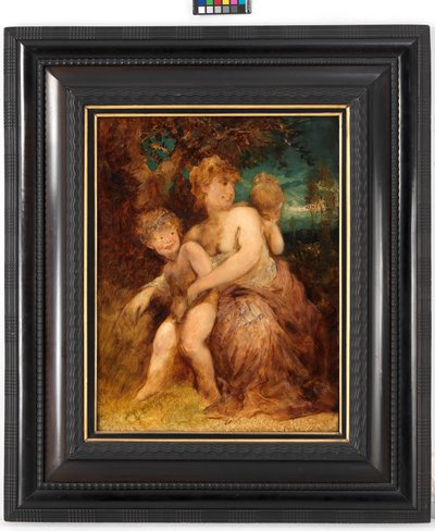 Nymphe mit zwei Kindern von Hans Makart