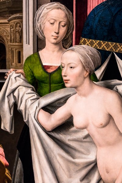 Bathseba im Bade, ca. 1485 von Hans Memling