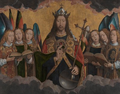 Gottvater mit singenden Engeln von Hans Memling