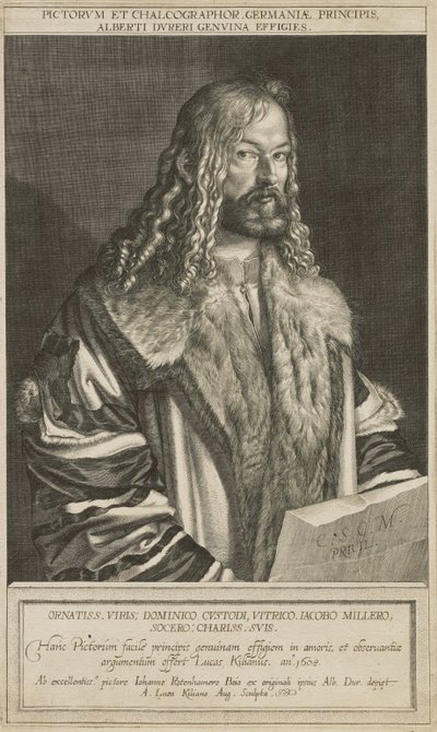 Porträt von Dürer, graviert von Lucas Kilian von Hans Rottenhammer