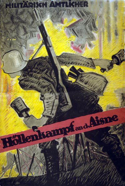 Schlacht in der Hölle der Aisne (1918) von Hans Rudi Erdt