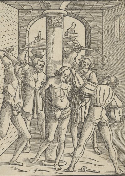 Christus Gegeißelt, aus Die Lehre, das Leben und das Leiden Jesu Christi, 1537 von Hans Schäufelein the Elder
