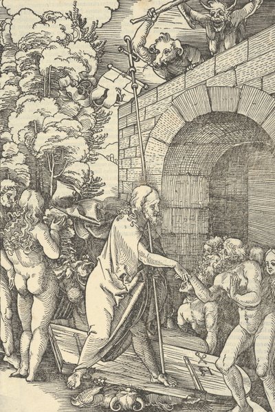 Christus in der Vorhölle, aus Speculum passionis domini nostri Ihesu Christi, 1507 von Hans Schäufelein the Elder