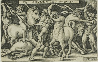 Herkules und die Kentauren, aus den Arbeiten des Herkules von Hans Sebald Beham