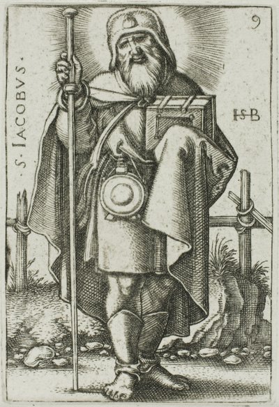 St. Jakobus der Ältere, Platte 9 aus Die Zwölf Apostel von Hans Sebald Beham