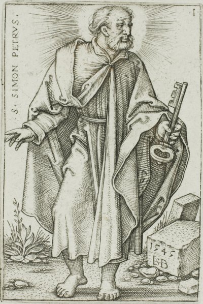 St. Peter, Platte 1 aus Die zwölf Apostel von Hans Sebald Beham