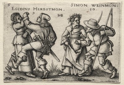 Die Dorfhochzeit: Egidius Herbstmon / Simon Weimon von Hans Sebald Beham