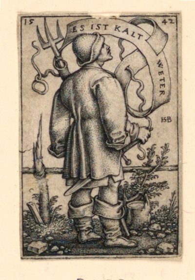 Der Wetterbauer: "Es ist kalt Wetter" von Hans Sebald Beham