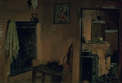 Innenraum eines Bauernhauses von Hans Smidth
