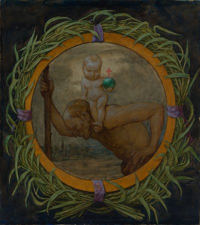 Der Heilige Christophorus im Schilfkranz von Hans Thoma