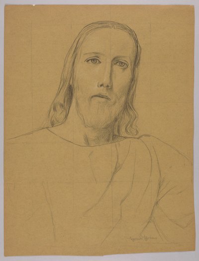 Kopf Christi, verso: Kreuzigung Christi von Hans Thoma