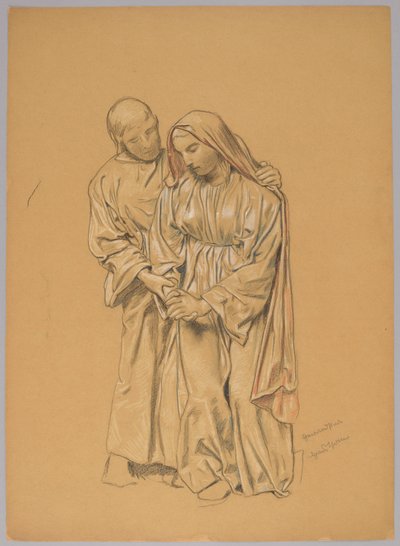 Maria mit dem heiligen Johannes dem Evangelisten von Hans Thoma