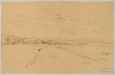 Landschaft mit Straße aus der Umgebung von Oberursel von Hans Thoma