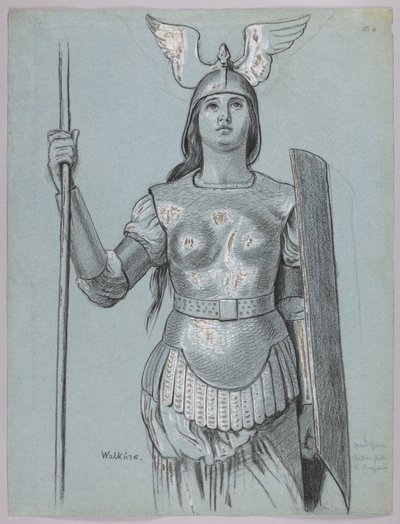Kostümentwurf der Walküre von Hans Thoma