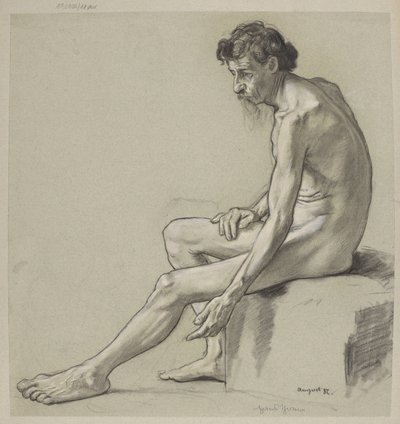 Studium eines männlichen Aktes von Hans Thoma