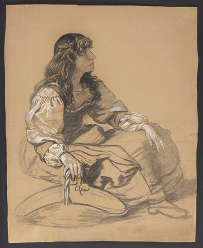 Studie einer jungen Italienerin von Hans Thoma