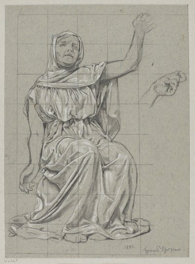 Studie einer der Nornen von Hans Thoma