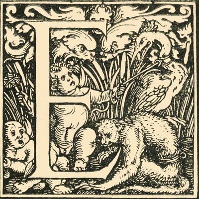 E - Ein Alphabet von Hans Weiditz, um 1520-1521, 1908 von Hans Weiditz