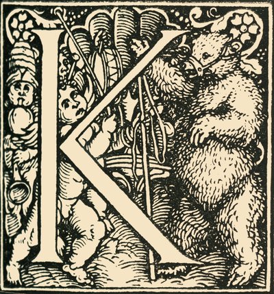 K - Ein Alphabet von Hans Weiditz, um 1520-1521, 1908 von Hans Weiditz