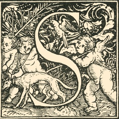 S - Ein Alphabet von Hans Weiditz, um 1520-1521, 1908 von Hans Weiditz