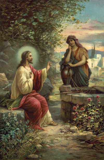 Christus und die Frau von Samaria von Hans Zatzka
