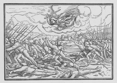 Ein Engel zerstört das assyrische Heer, 2 Chroniken XXXII, 21 von Hans after Holbein the Younger