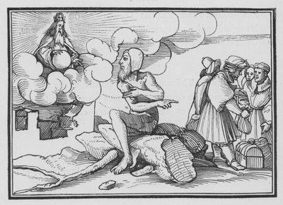 Gott antwortet Hiob aus dem Sturm, Hiob XXXVIII, 1, 2 von Hans after Holbein the Younger