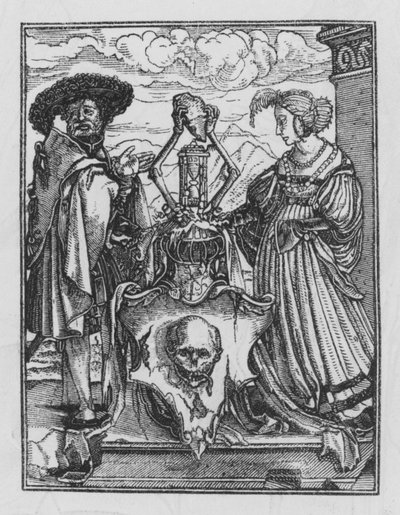 Holbeins Totentanz: Das allegorische Wappenschild des Todes von Hans after Holbein the Younger