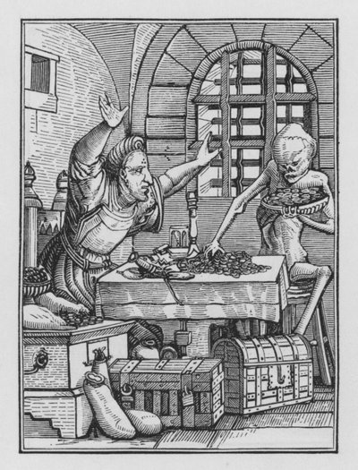 Holbeins Totentanz: Der Geizhals von Hans after Holbein the Younger